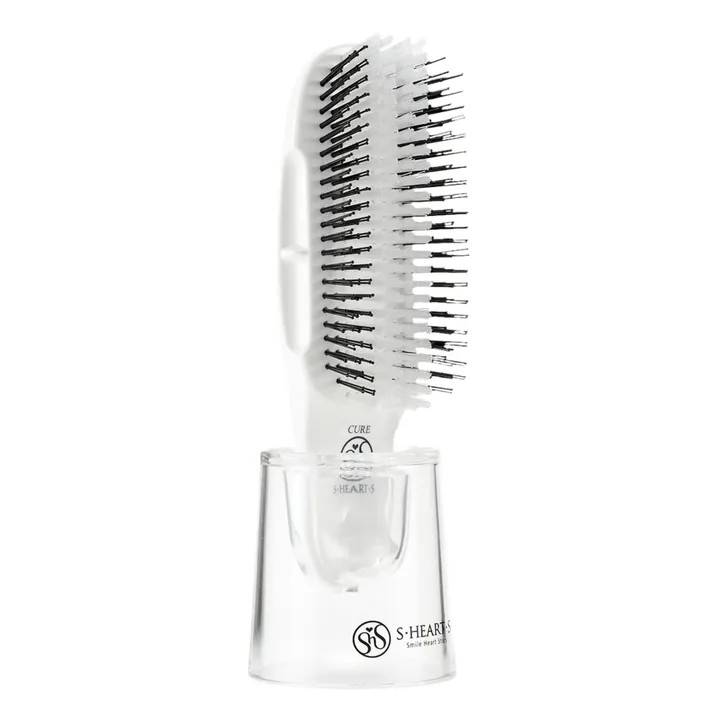 S.Heart.S Brosse pour application de soins cheveux normaux ou épais Cure White