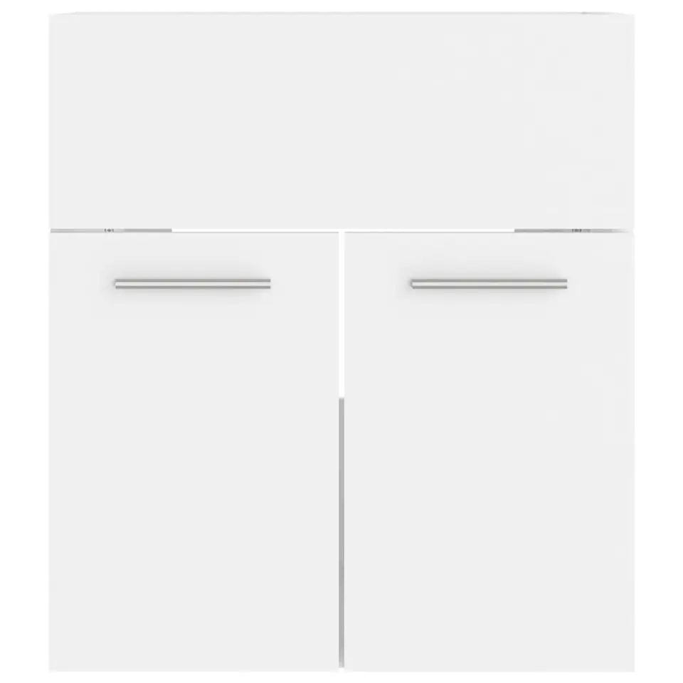 vidaXL - Badkamermeubelset - Wit - Bewerkt hout - 41 x 38.5 x 46 cm