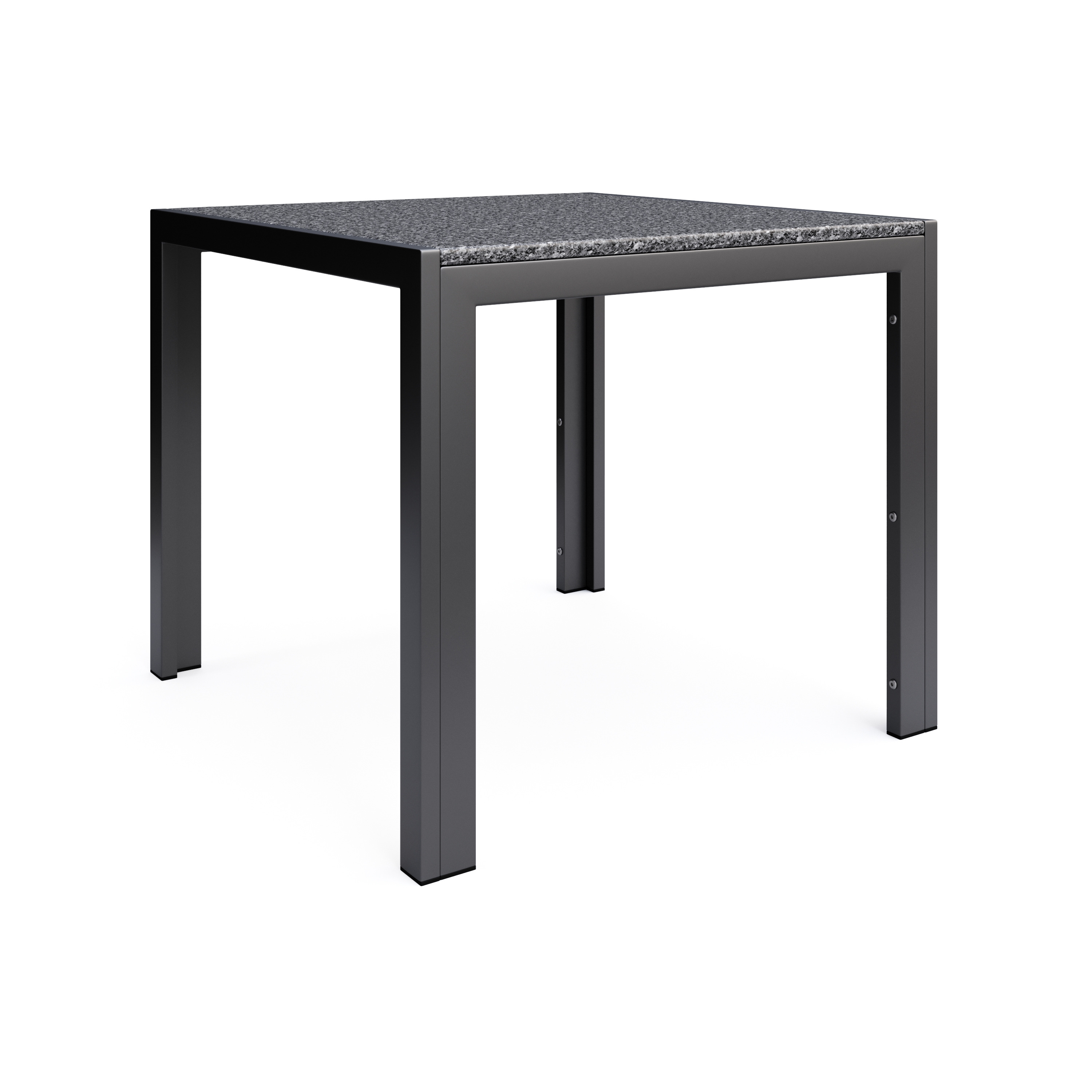 Granittisch 80 x 80 x 75 cm schwarz