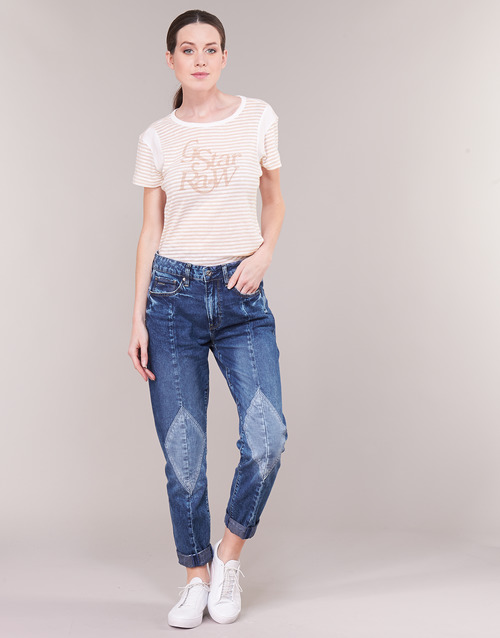 G-Star Raw - 3301-L MID BOYFRIEND DIAMOND - Bleu Light Vintage Aged