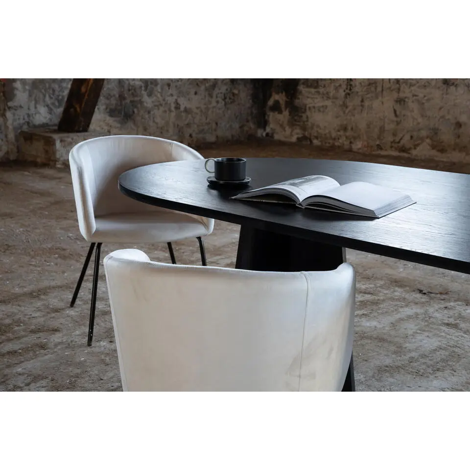 Eettafel Zwart Hout - 230x115x76cm - Bootcut