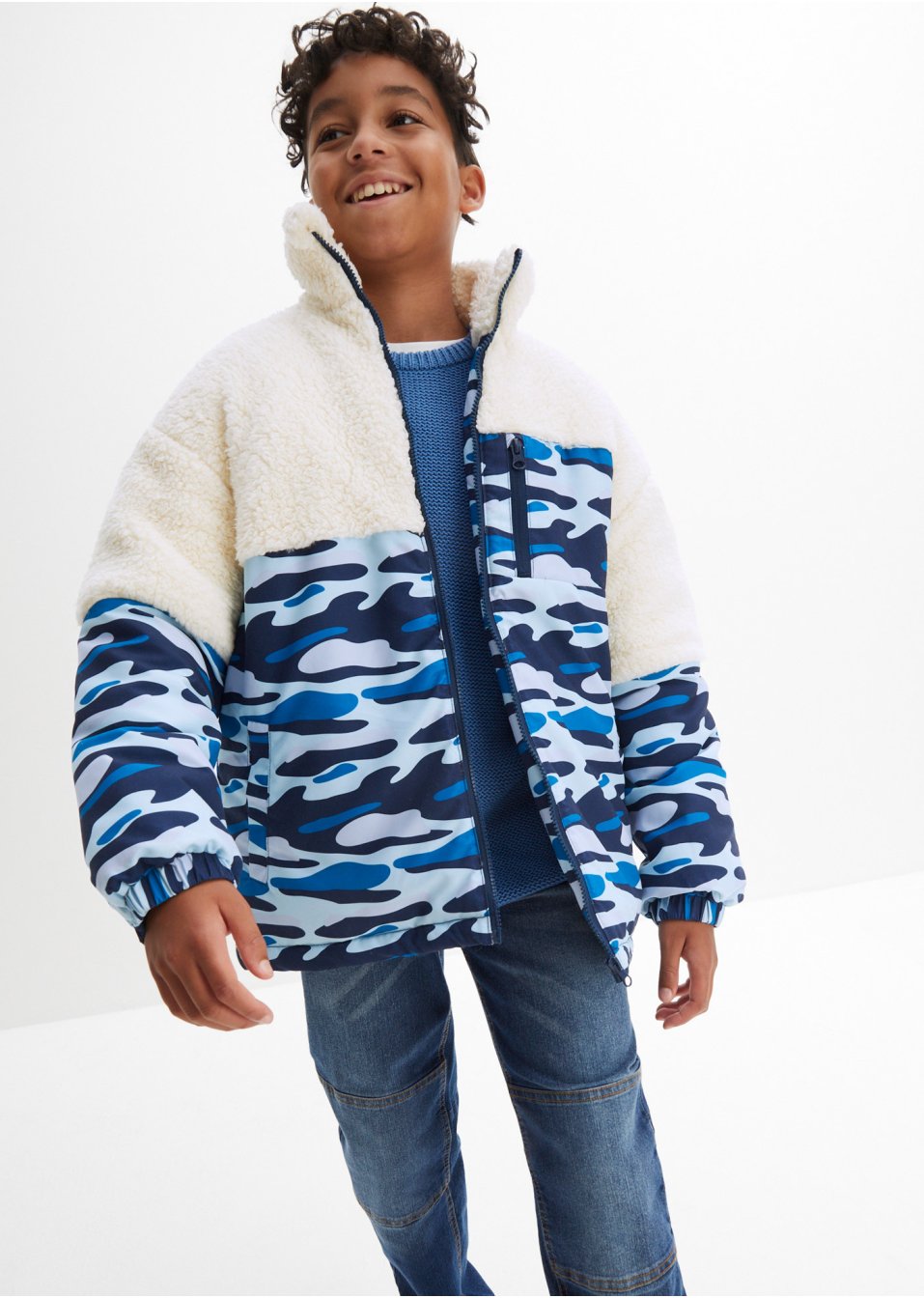 Veste garçon avec maille peluche