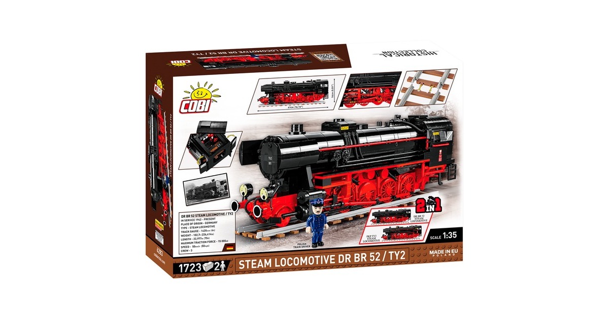 COBIDR BR 52/TY2 Steam Locomotive Constructiespeelgoed  (Schaal 1:35)