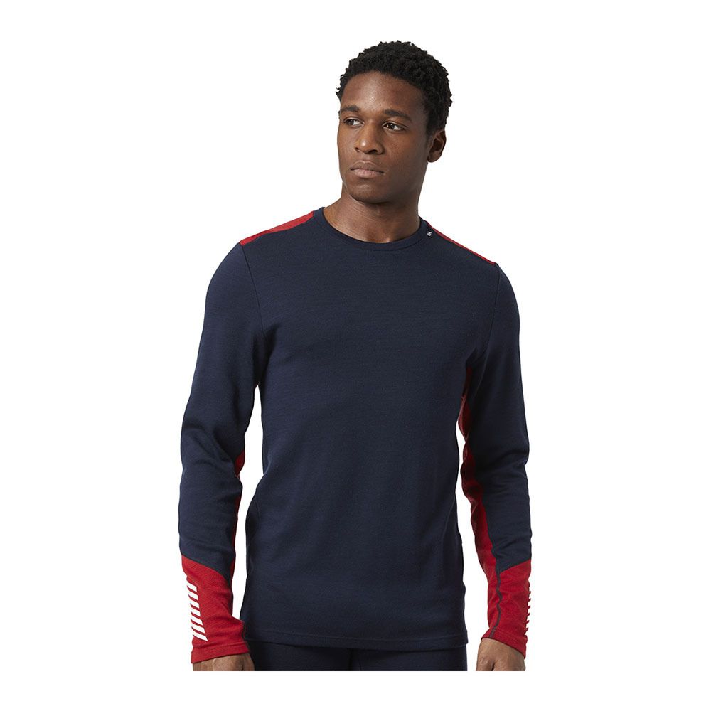 Helly Hansen LIFA MERINO MIDWEIGHT CREW - Sous-couche Homme navy