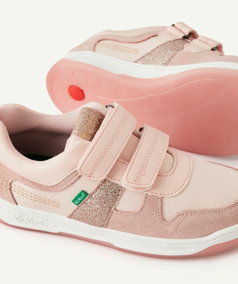 KICKERSBASKETS FILLE KALIDO ROSE CLAIR AVEC SCRATCH ET PAILLETTES