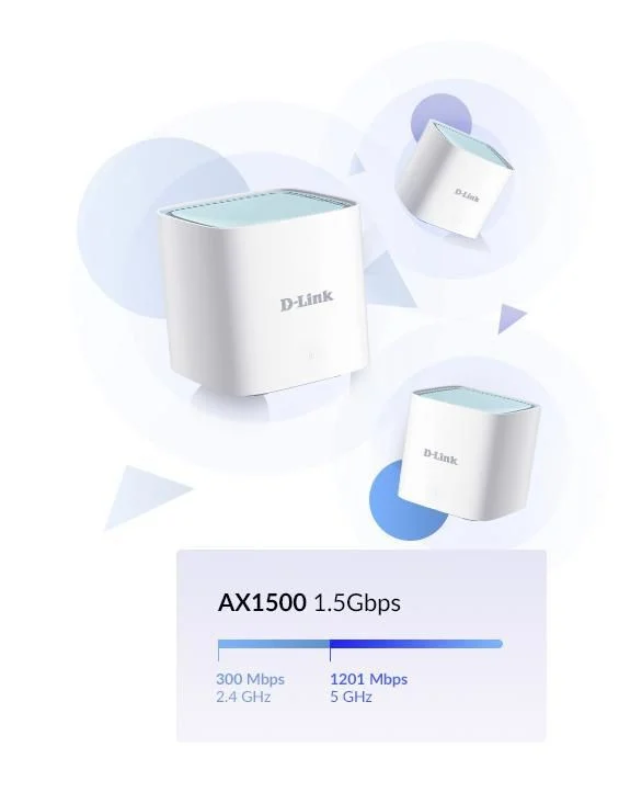 D-Link - EAGLE PRO AI AX1500 Mesh System - 3 Pakke