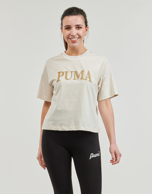 Puma - PUMA SQUAD GRAPHIC TEE - Beige