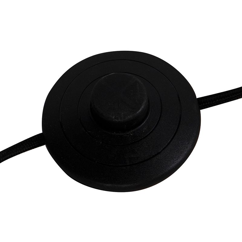 Moderne vloerlamp zwart rond 145cm - Facil