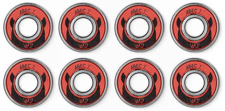 Wicked ABEC 7 Freespin Bearings 608 8-Pak | SkatePro
