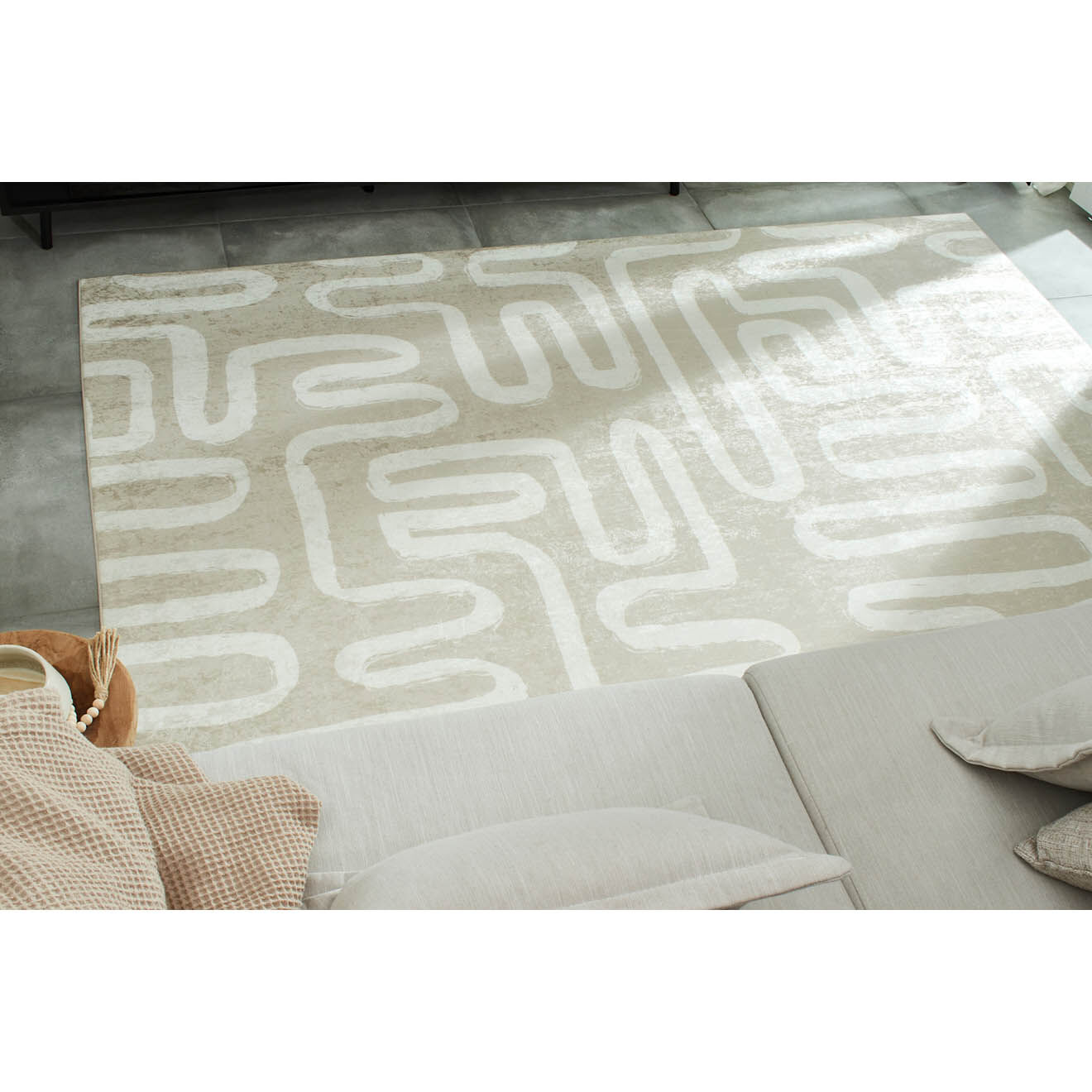 Nazar Rugs Tapis Grece 753 beige - 80x150 cm