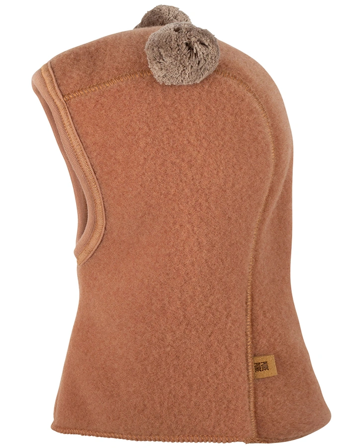 Wollfleece-Schlupfmütze 2 BOMMEL in mocha