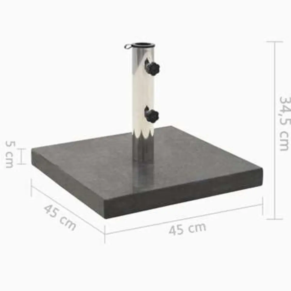vidaXL - Parasolvoet - Zwart - Graniet