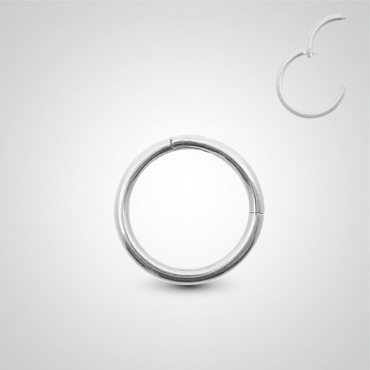 Anneau clicker or blanc pour lobe