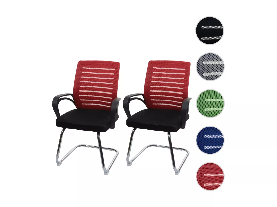 Siège de conférence MCW-K51 (lot de 2), rouge