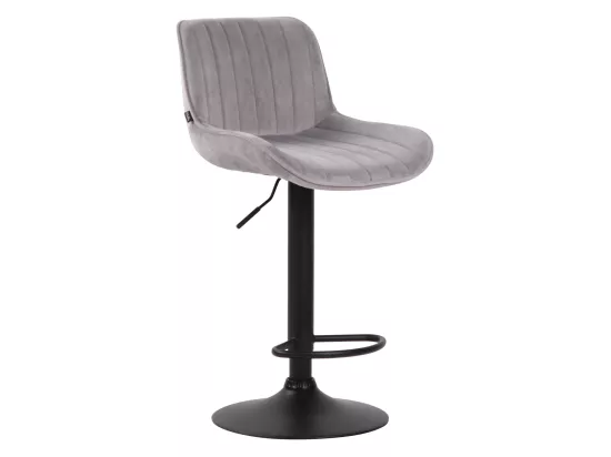Tabourets de bar - Velours & Métal - Gris - Lentini