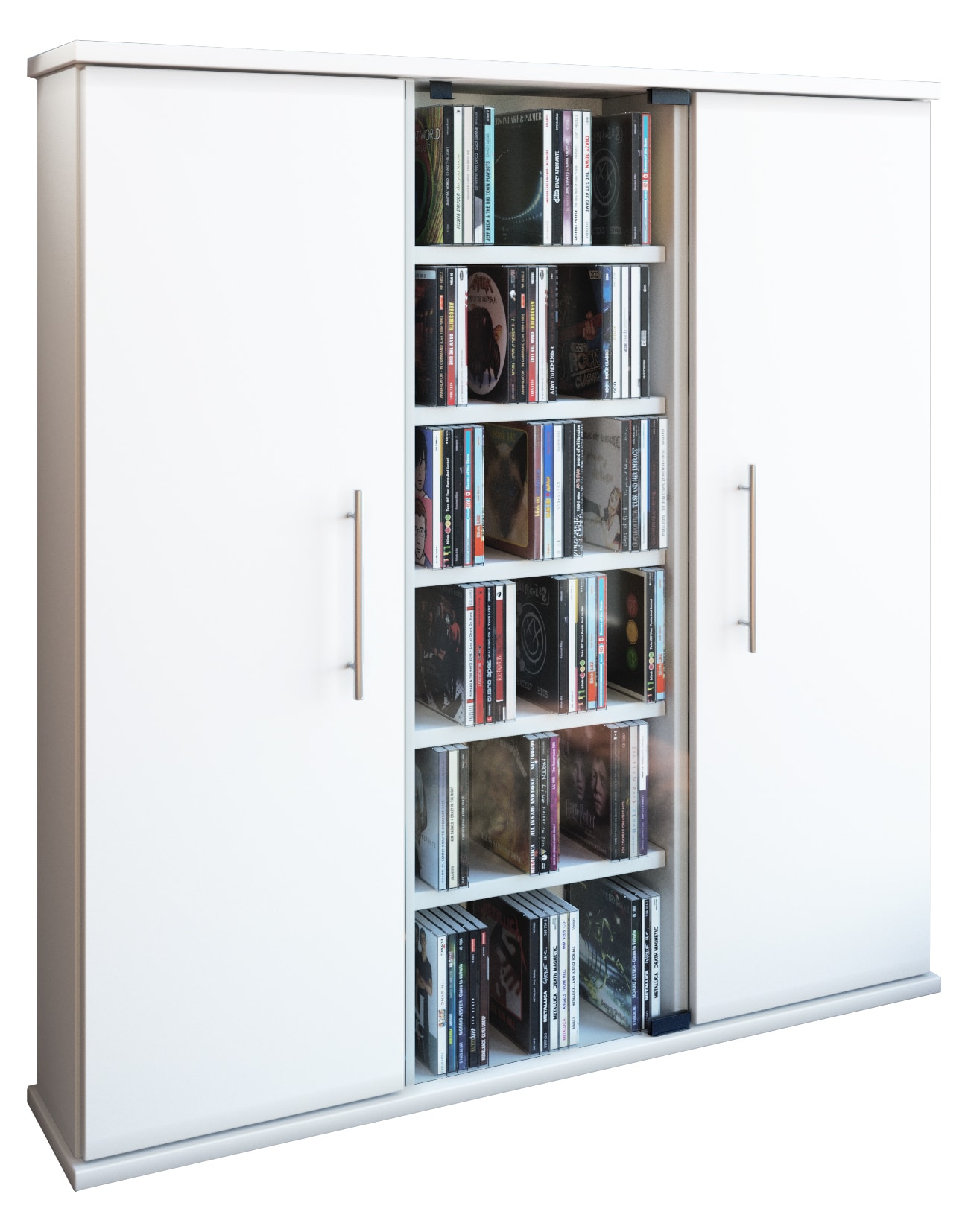 VCM Holz CD DVD Stand Regal Schrank Aufbewahrung Standregal Santo Glastür