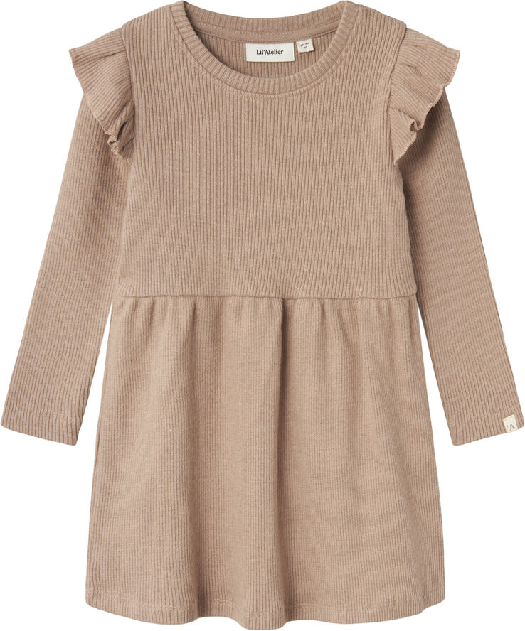 Lil' Atelier NMFSOPHIA SOJ LS DRESS LIL Rugby tan