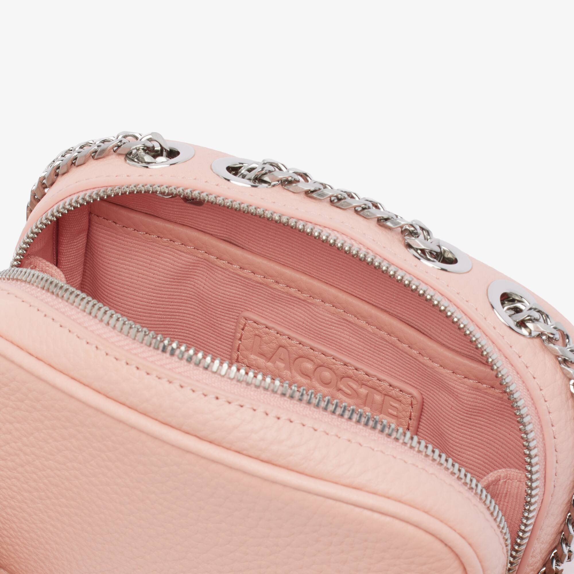 Damen LACOSTE Top Schultertasche aus genarbtem Leder Crossbody Taschen - Rosa - Lacoste - Damen