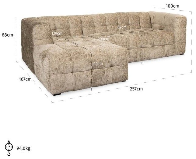 Loungebank S5156 Desert Fusion Merrol B257 x D167 x H68 cm