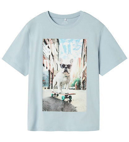 Name It T-Shirt - NkmVoto - Himmlisch Blue/Skate Tag