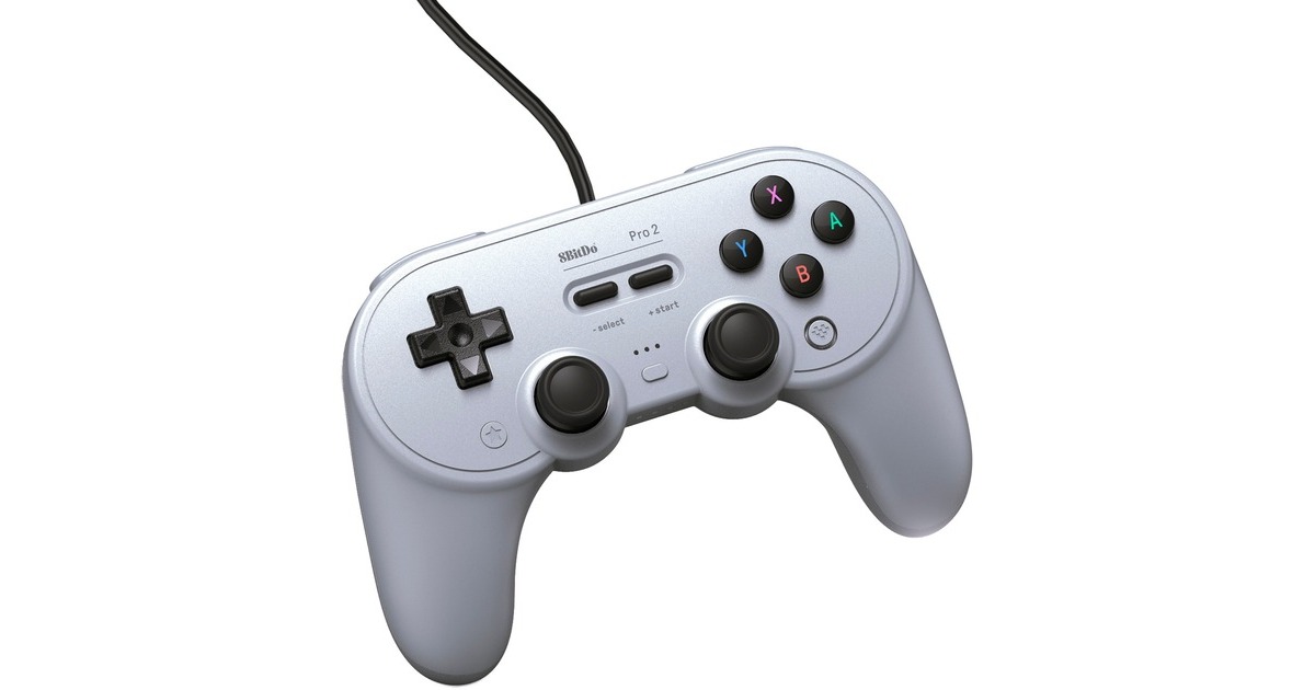 8BitDoPro 2 Wired PS gamepad  (Grijs, Pc, Nintendo Switch)