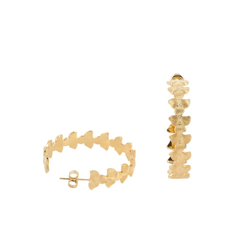 Boucles d'oreilles en acier dorées