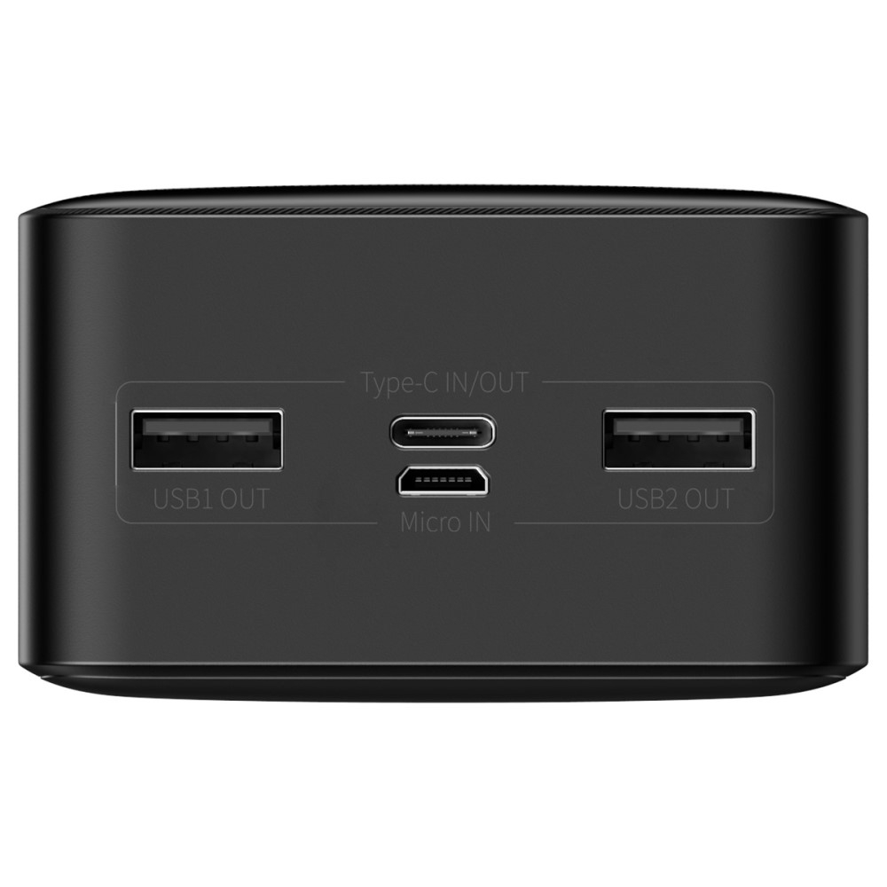 (15W) 30000mAh Dual USB / USB C Powerbank Ladegerät   LED Anzeige - Schwarz
