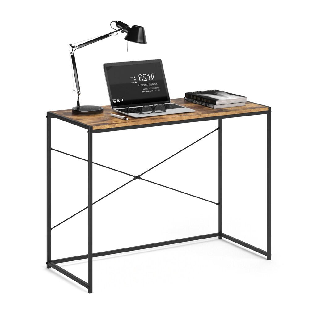 VICCO Loft Schreibtisch Fyrk Bürotisch Arbeitstisch PC Tisch Holz Natur 100 x 45 cm