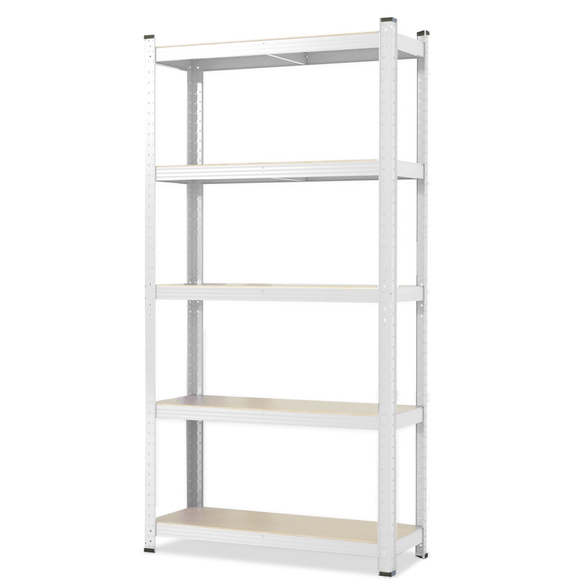 Robuuste stellingkast - wit - voor kelder & werkplaats - 180 x 90 x 45 cm - draagvermogen 875 kg