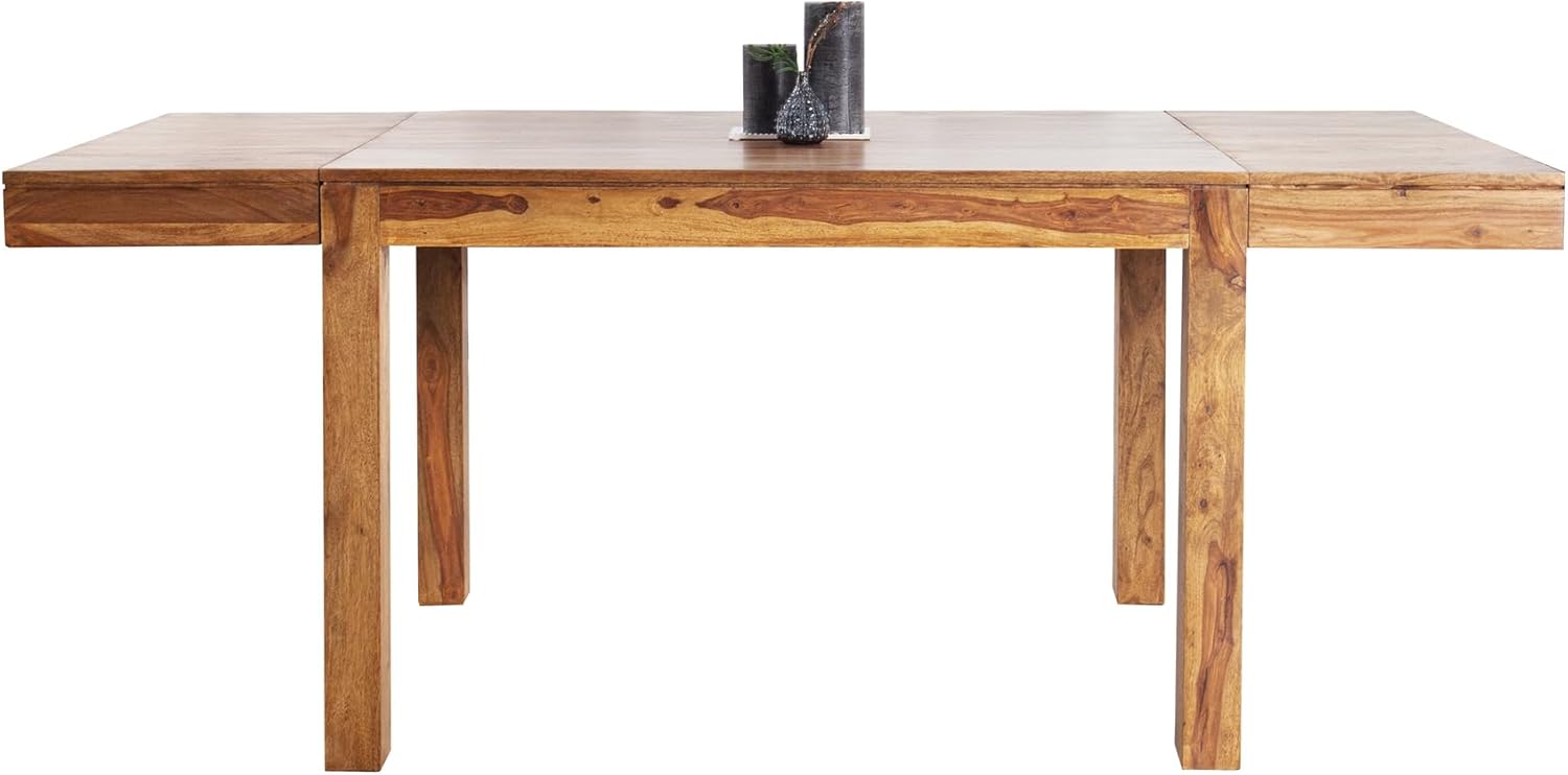 Invicta Interior Massiver Esstisch Pure 120-200 cm Sheesham Massivholz ausziehbar Holztisch Küchentisch mit Ansteckplatten
