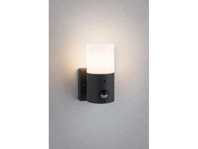 Paulmann Wandleuchte Tubs Bewegungsmelder max. 15W 230 V Gr Runde Aussenwandleuchte