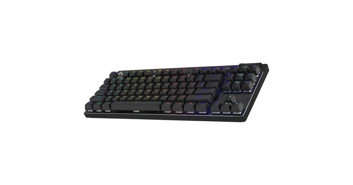 LogitechPRO X TKL, gaming toetsenbord  (Zwart, US-International, GX Brown, 80% (TKL), RGB leds, PBT Doubleshot keycaps, 2,4 GHz / Bluetooth / USB-C)