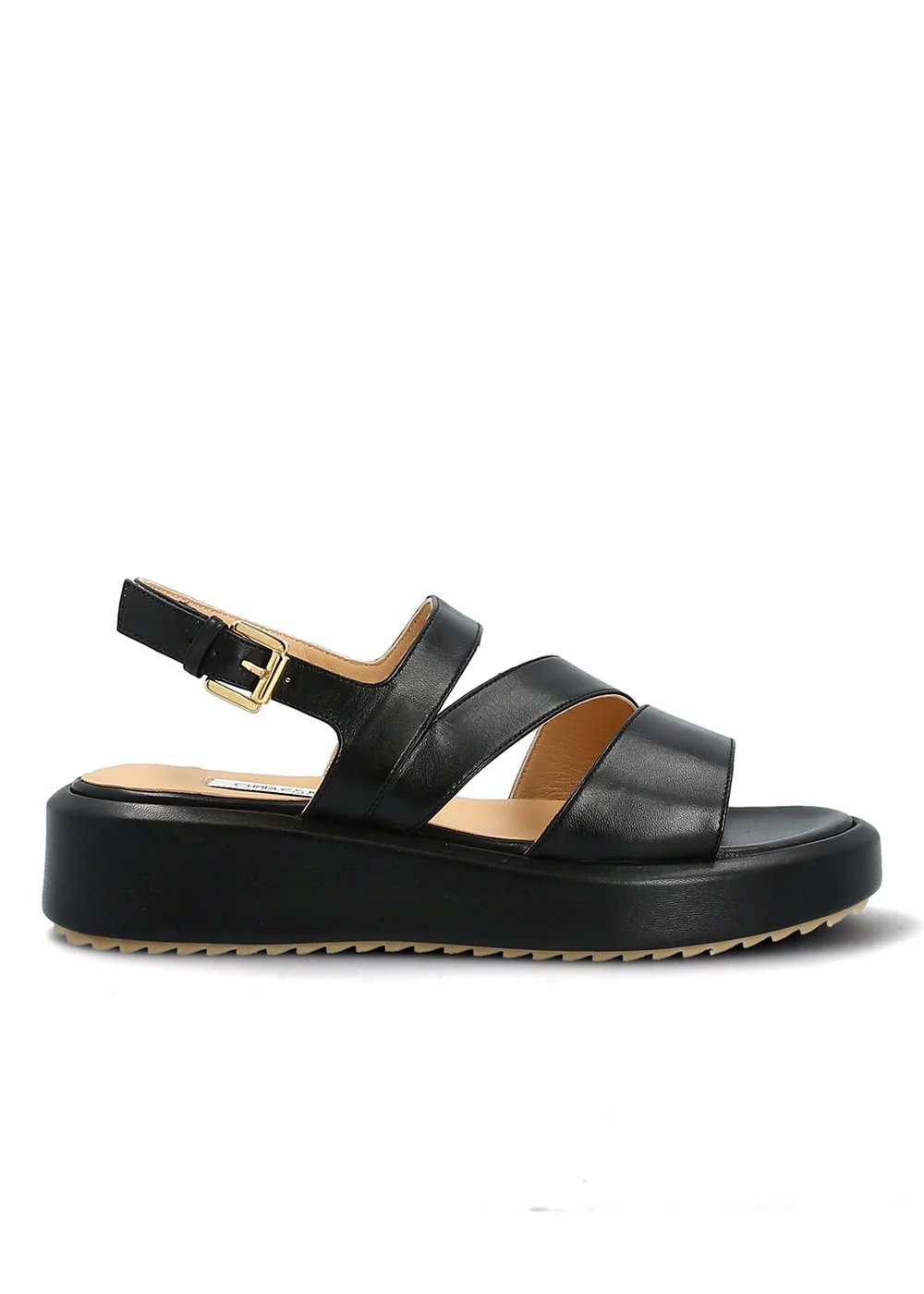 SANDALE TERNAUX CUIR NOIR