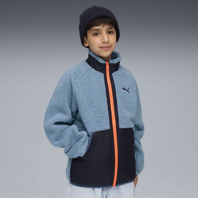 PUMA - Hybride Sherpajack - Blauw - Voor Jongeren