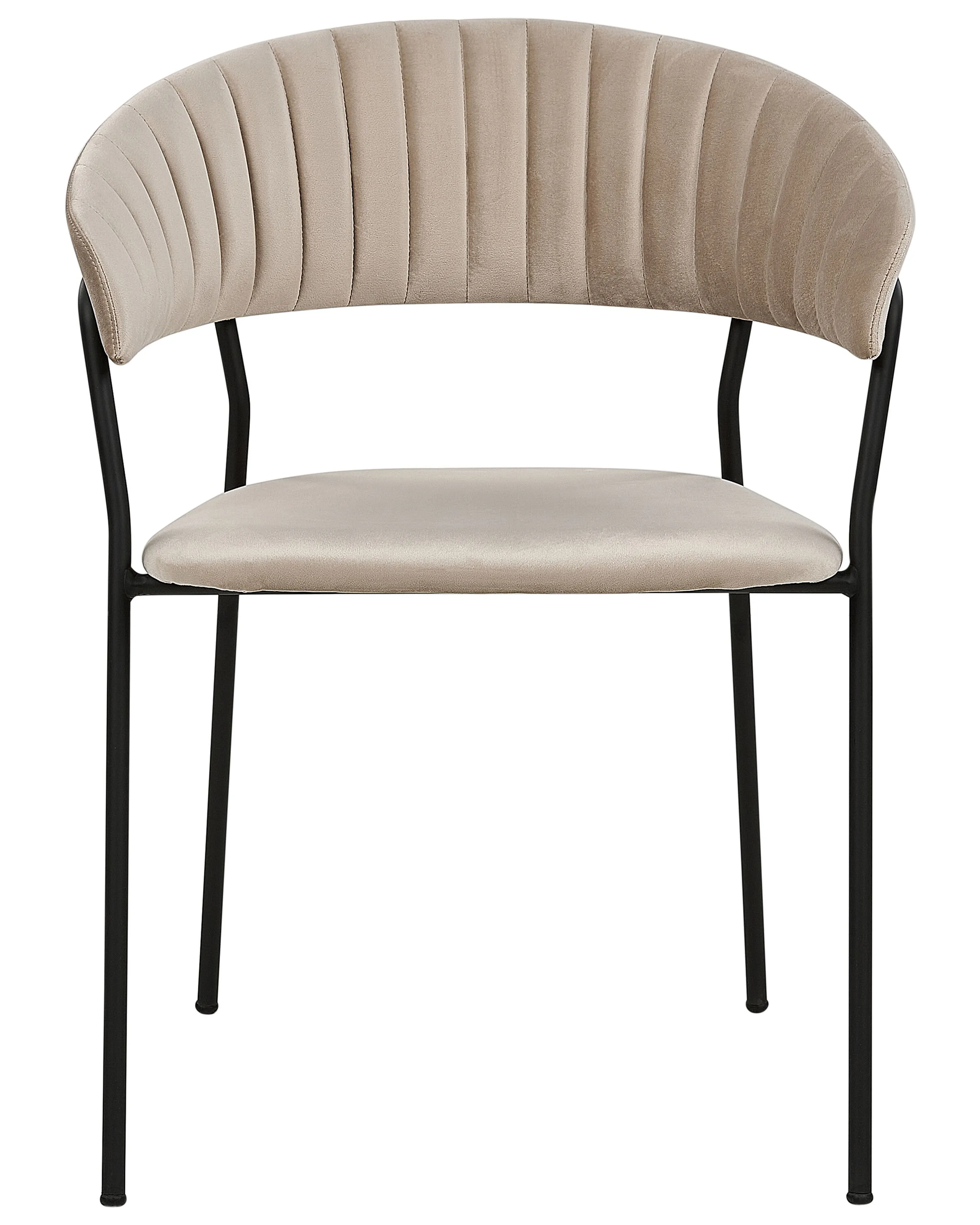 Set van 2 eetkamerstoelen MARIPOSA Fluweel Taupe