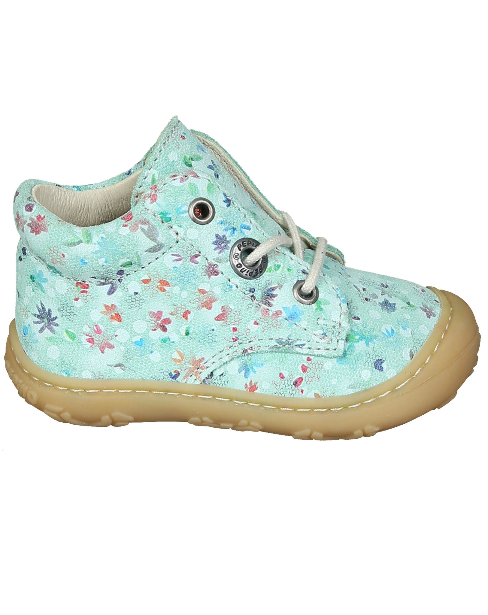 Schnür-Lauflernschuhe DOTS FLOWERS in mint
