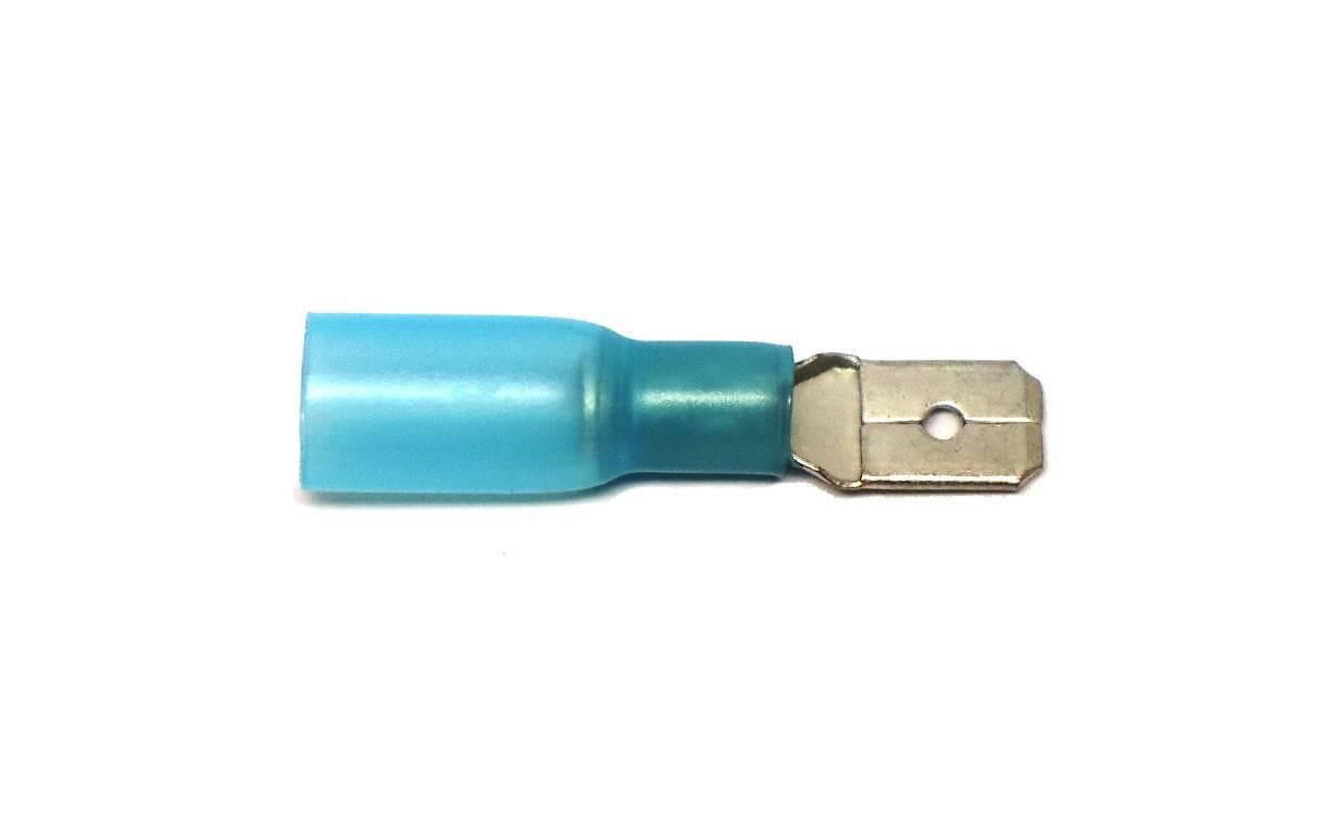 Flachstecker WP 6.3 x 0.8 mm, männlich, Blau, 10 Stk.Flachstecker 1.5 bis 2.5 mm² (16-14 AWG)