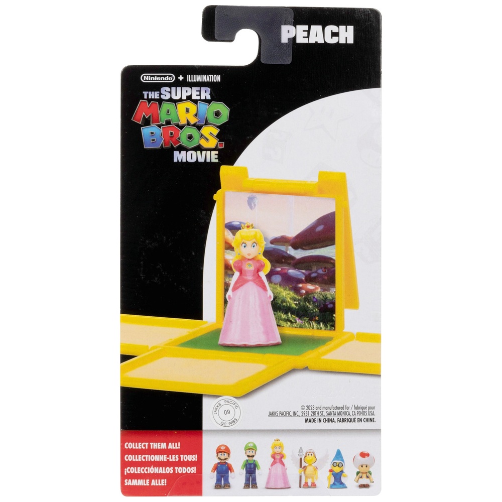 Super Mario Bros. Film 3 cm Peach Mini-Figur mit Fragezeichenblock