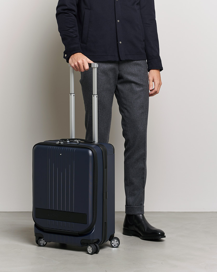 Montblanc Trolley Cabin w. Pocket 4 Wheels Blue