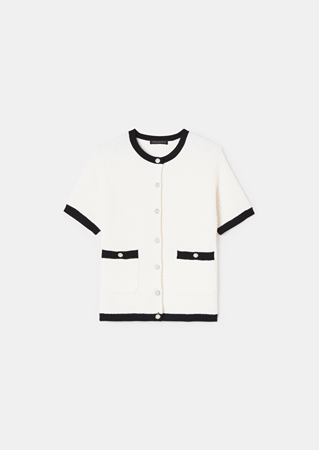 Gilet Georginaécru en laine mérinos
