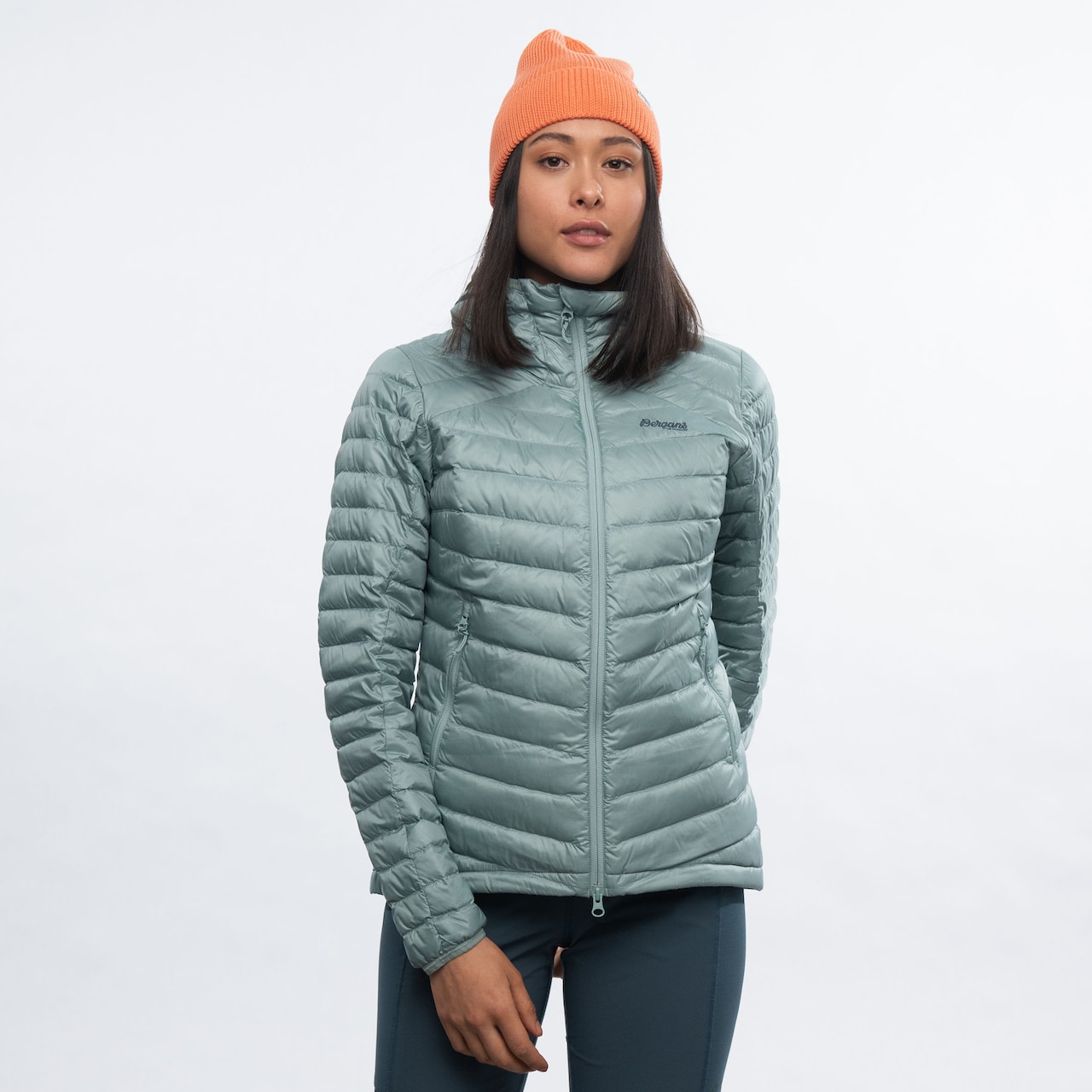 Røros Down Light Jacket w/Hood Dame Misty Forest