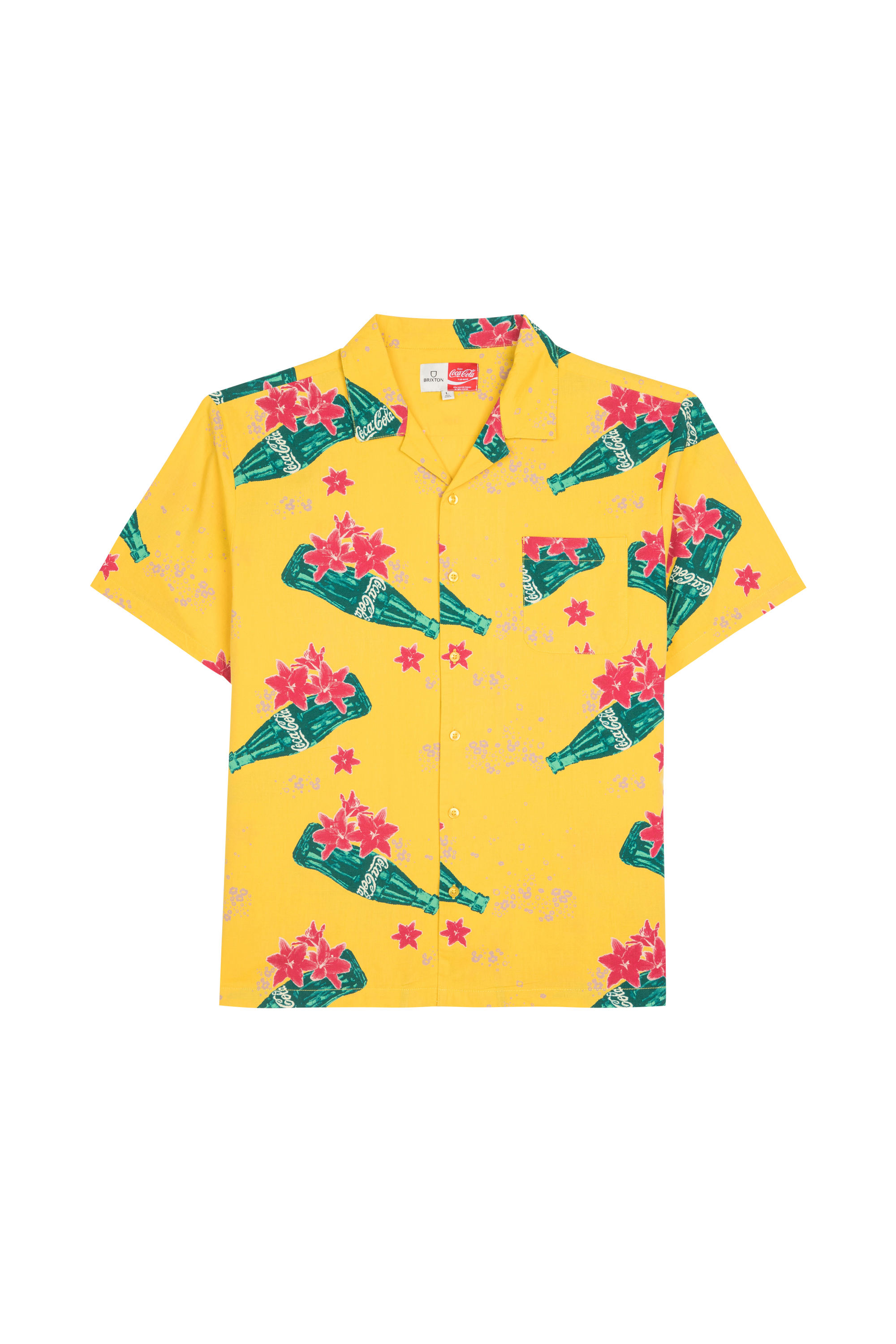 BRIXTON Chemise - Brixton x COCA COLA  BUNKER Jaune