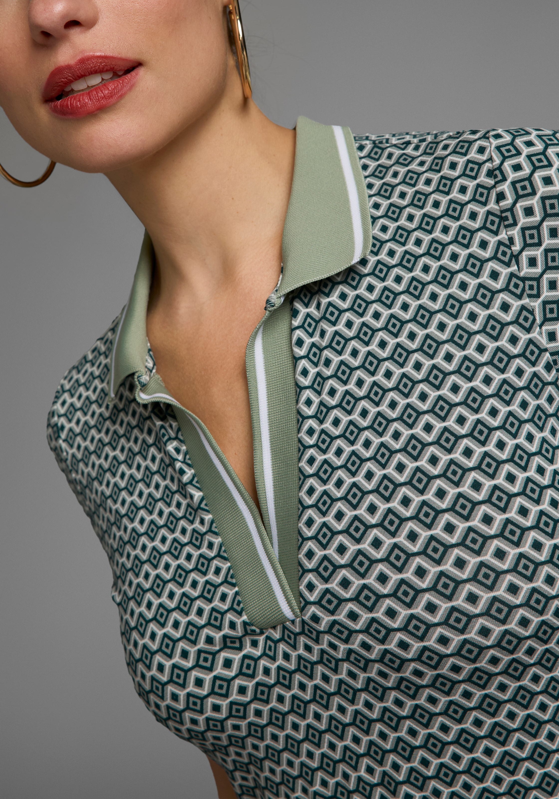 Laura Scott Sommerkleid mit modischem Polo-Kragen