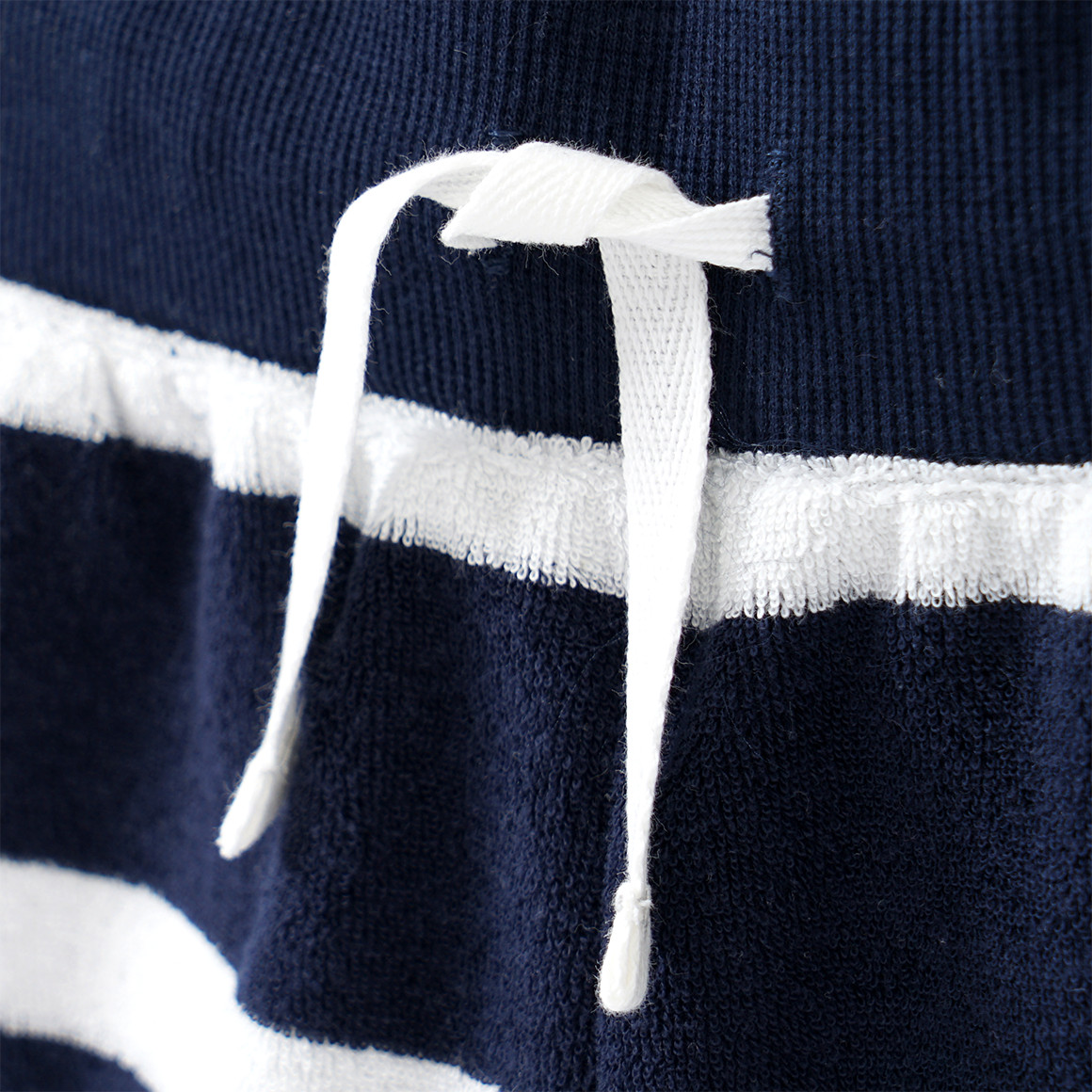 Topolino Jungen Frottee-Shorty mit Streifen dunkelblau / weiss