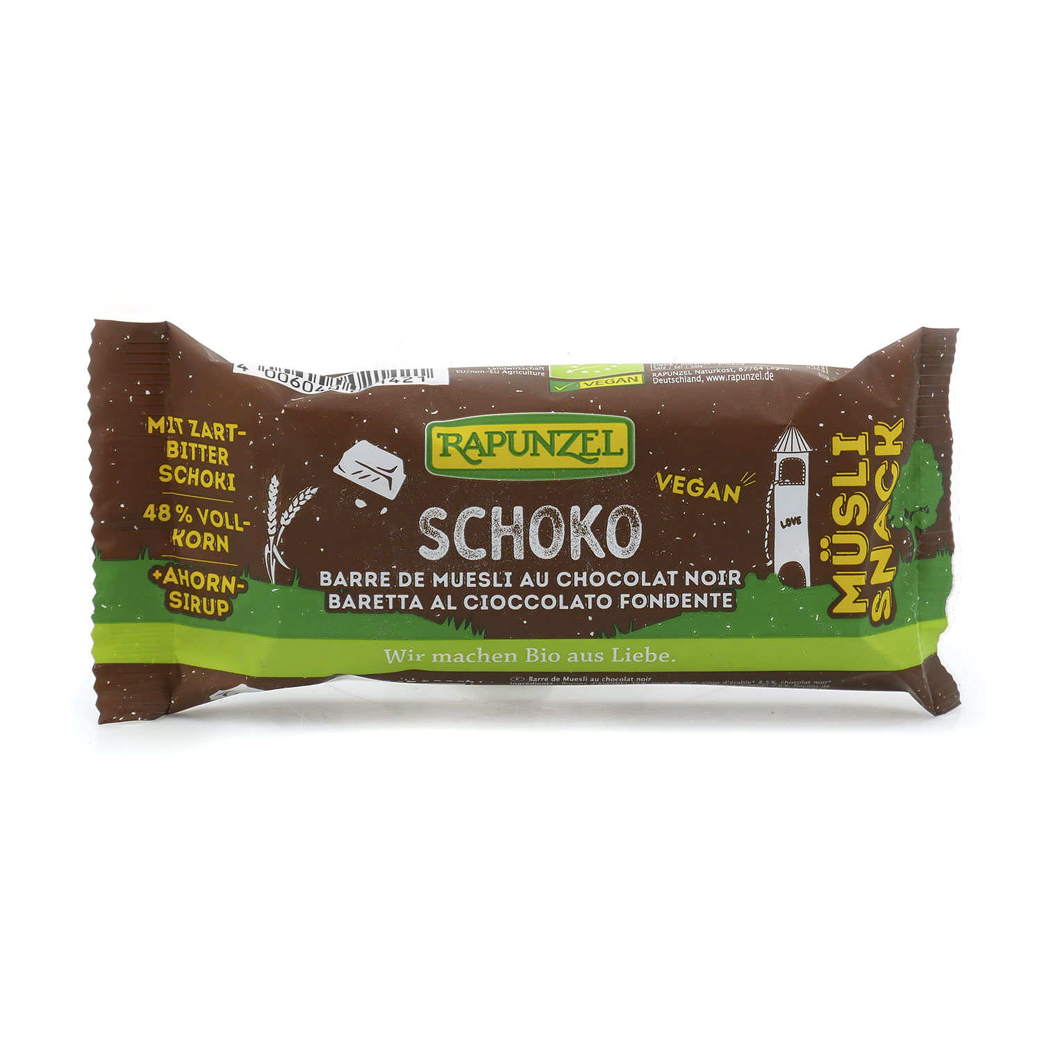 Barre de céréales Muesli bio au chocolat noir