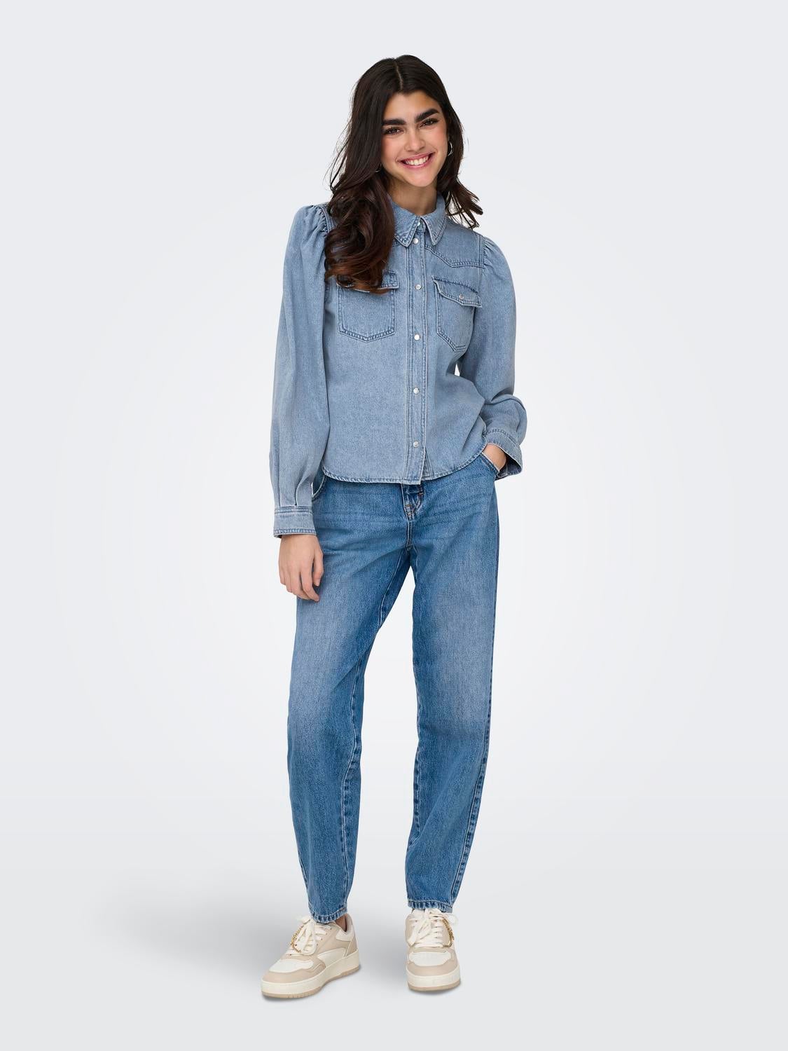 ONLCOREY Jeanshemd Light Blue Denim