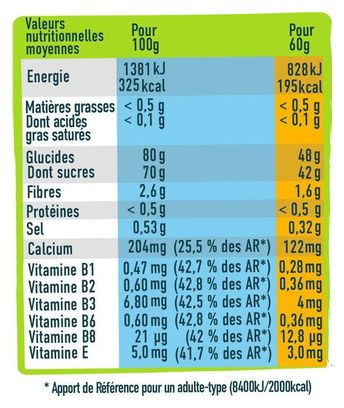 Pâtes de fruit Andros Sport Energie Mix Fruits rouges/Abricot Banane - 6x30g