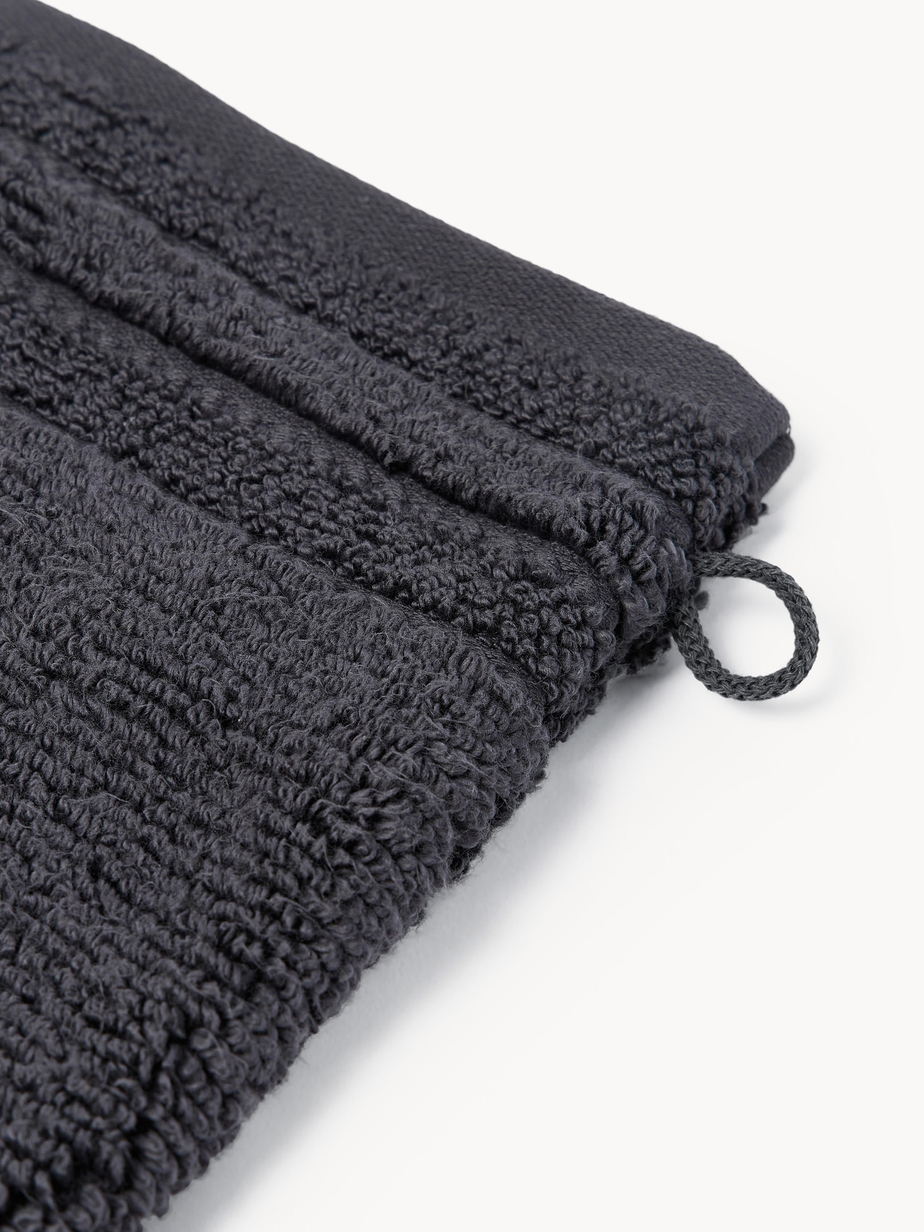 Washandjes Luxe met gestreepte rand, 2 stuks