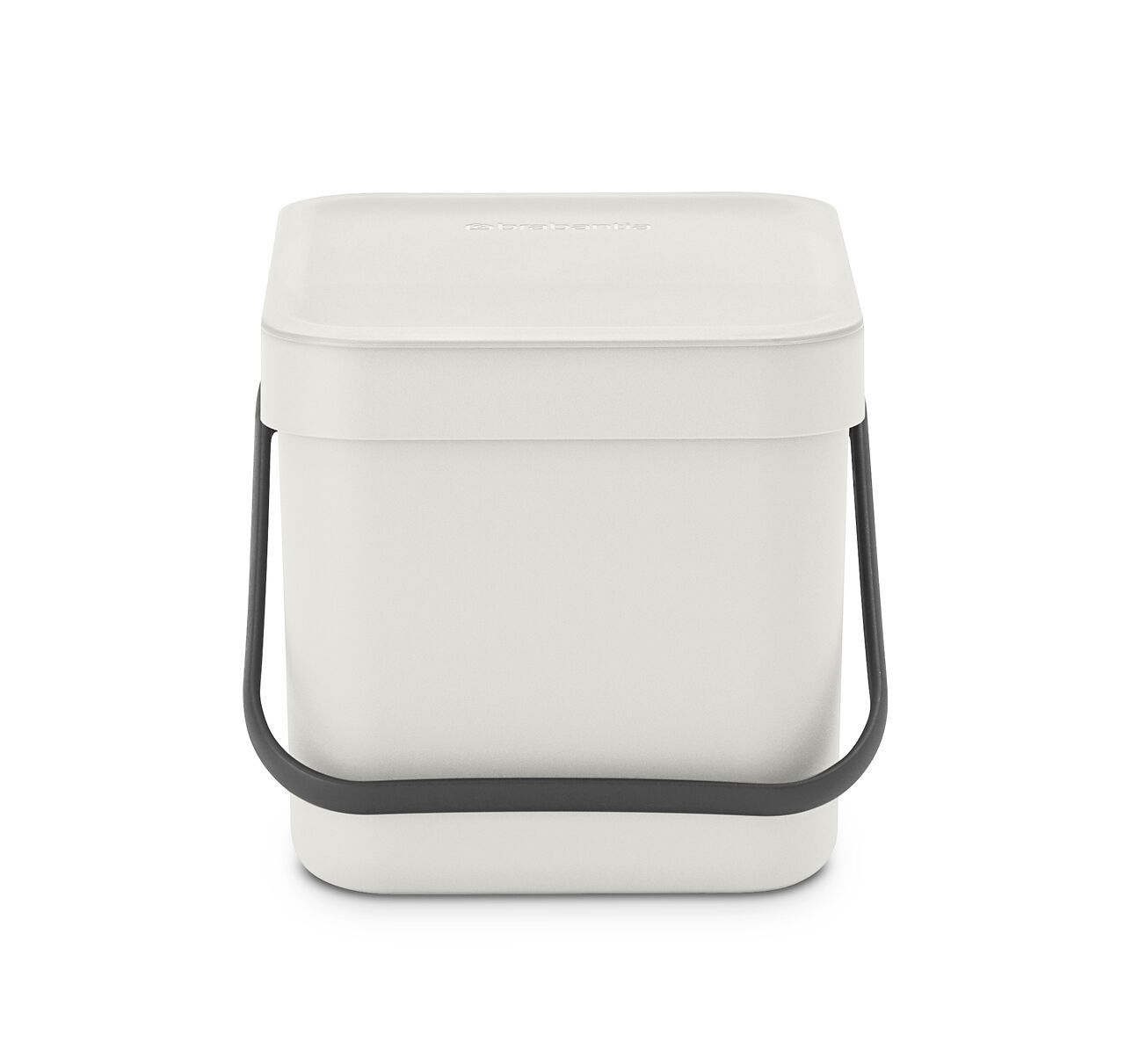 brabantia SORT & GO Abfalleimer - Hellgrau / B: 20.0 cm x T: 24.9 cm x H: 18.1 cm