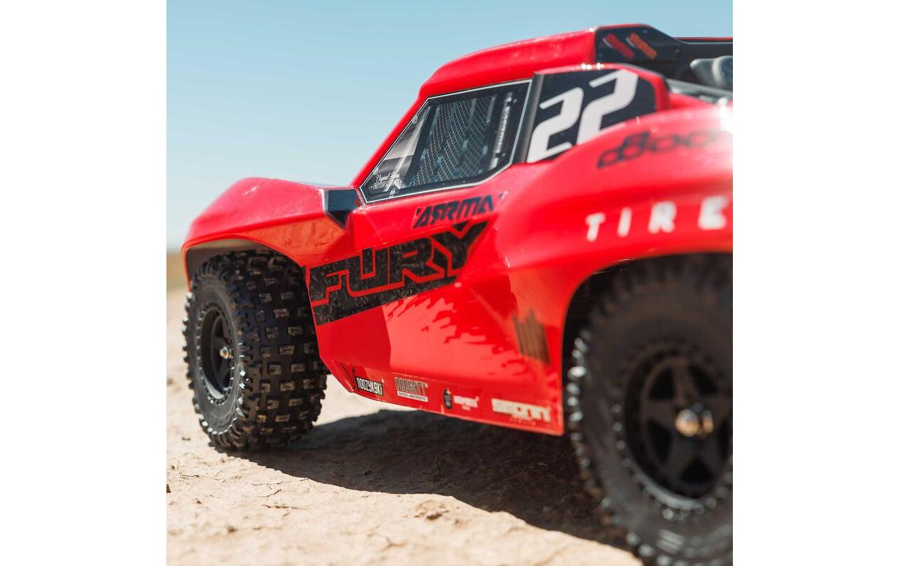 Short Course Truck Fury Mega 550 2WD, 1:10, RTR, Rot<br>Kurzstrecken-Truck mit bürstenlosem Hochleistungsgetriebe
